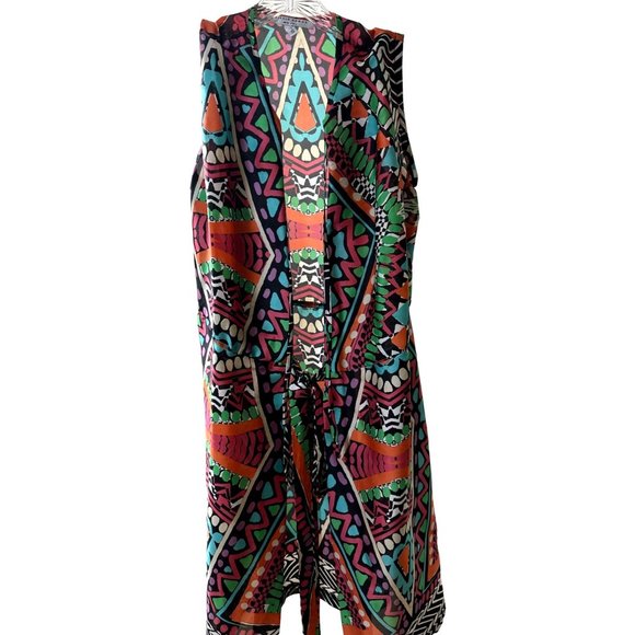 Alexia Admor Wrap Multi-colored Dress with ties looping around the waist inside - Picture 4 of 8